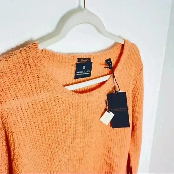 NWT Scotch & Soda Maison Scotch Peach Knit Long Sleeve Crew Neck Sweater - Picture 4 of 7